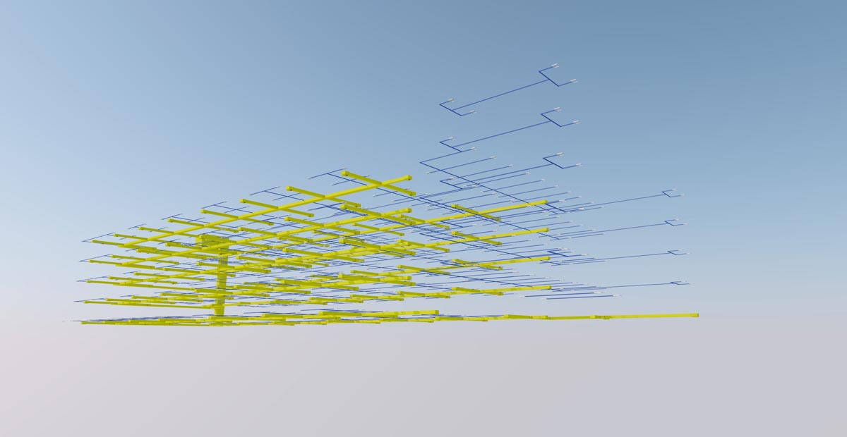 Prefabricated parking area in BIM for Russia